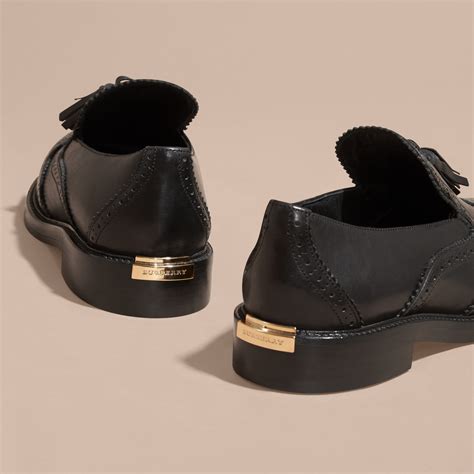 burberry black loafers|burberry women loafers.